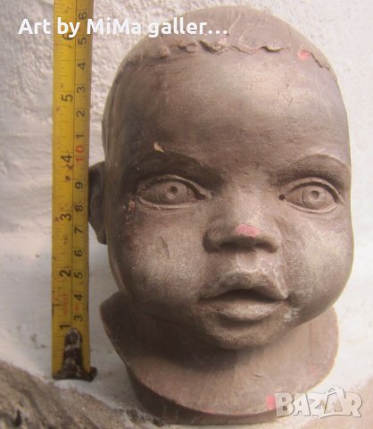 Бебе реалистична глава автор скулптура фигура пластика бюст, снимка 2 - Статуетки - 43448238