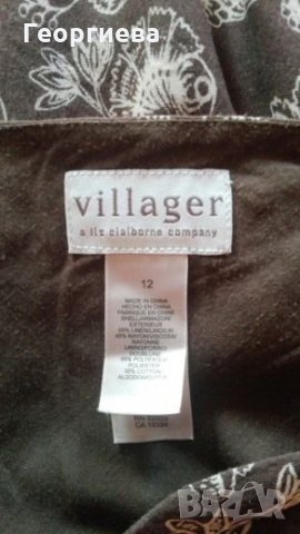 Дълга шоколадово кафява пола на цветя🌹 XL🌹  арт.100, снимка 4 - Поли - 26386519