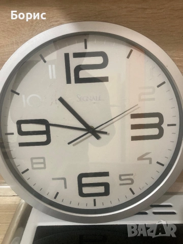 Голям стенен часовник 35см,отличен, снимка 2 - Стенни часовници - 53147304