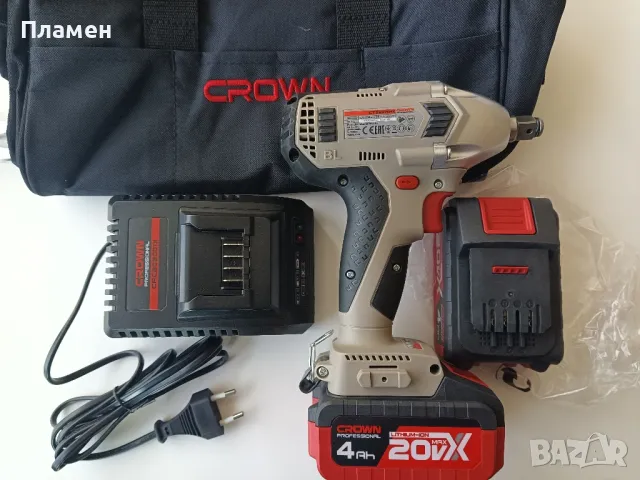 Гайковерт CROWN 1/2 Безчетков, снимка 2 - Винтоверти - 49006578