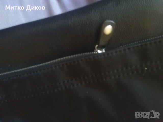 Guess мъжка чанта маркова за през рамо лаптоп естествена кожа -промазан плат 37х27х9см като нова, снимка 4 - Чанти - 39245090