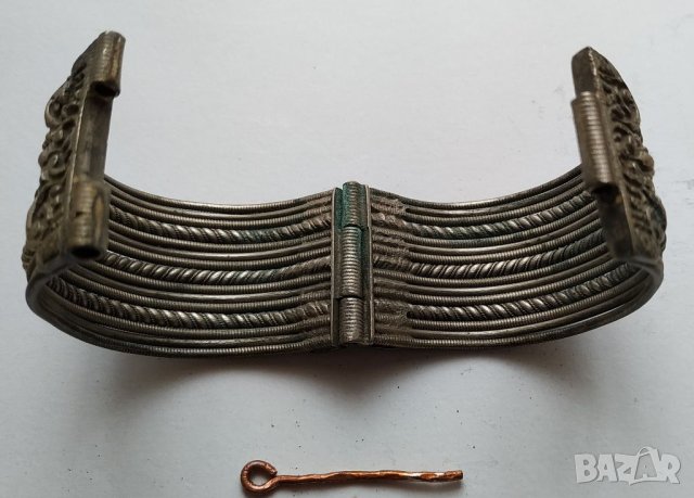 Възрожденска сребърна гривна / сачан /, снимка 5 - Гривни - 39853655