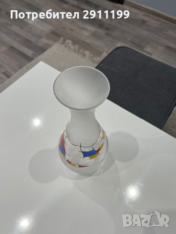 Арт стъклена ваза, снимка 3 - Вази - 39614643