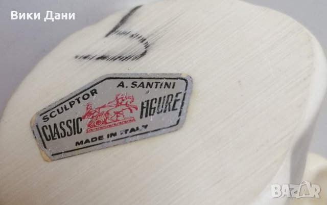 Италия скулптура монахинче с диня А. Сантини, снимка 6 - Колекции - 33489885