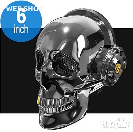 Bluetooth колонка със стойка за телефон череп Skull KMS, снимка 3 - Bluetooth тонколони - 32747477