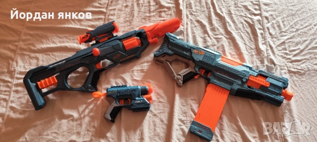NERF Комплект: 3 Бластера Elite 2.0 (Eaglepoint, Volt, Turbine CS-18)