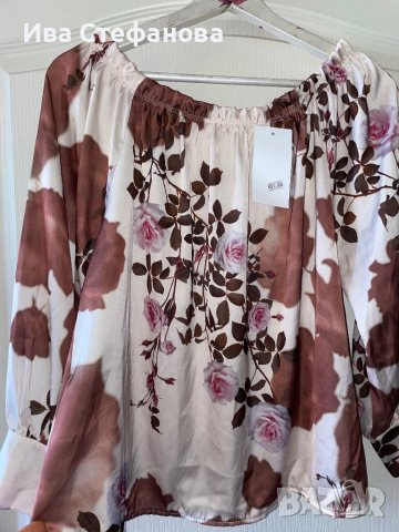 Страхотна нова елегантна one size универсален размер  блуза летен топ клонче рози , снимка 8 - Корсети, бюстиета, топове - 40325315