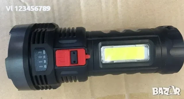 Олекотен акумулаторен прожектор модел bl-822 + COB осветление, снимка 2 - Къмпинг осветление - 50692969