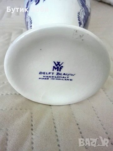 Рядка колекционерска холандска ваза Делфт, снимка 7 - Антикварни и старинни предмети - 32881362