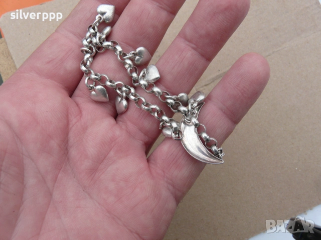  Сребърна гривна - 3 , снимка 2 - Гривни - 53045617