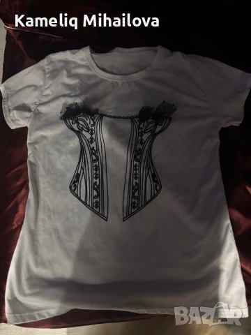 Дамска тениска с панделки, снимка 4 - Тениски - 51293637