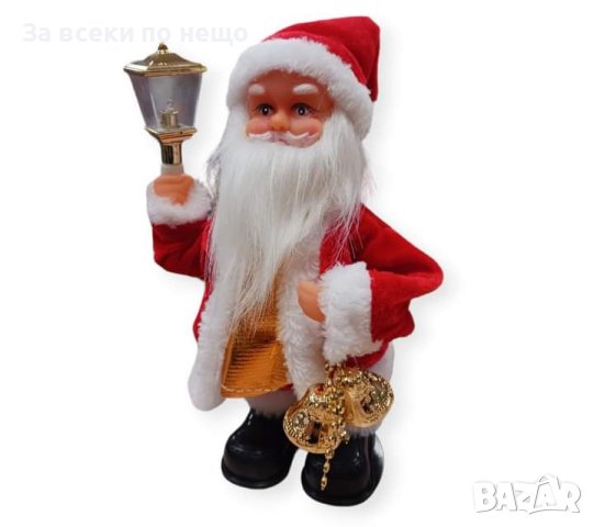✨Музикален, танцуващ Дядо Коледа със светеща лампа  - 25 см 
