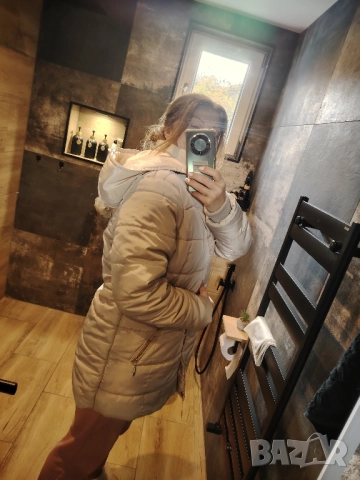 ИЗГОДНО! ДАМСКО БЕЖОВО ЗИМНО ЯКЕ Л/ХЛ
