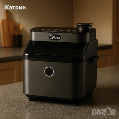 Midea DualTaste Air Fryer MF-CY75C2 – 7L капацитет, JuicyLock технология - НОВ
