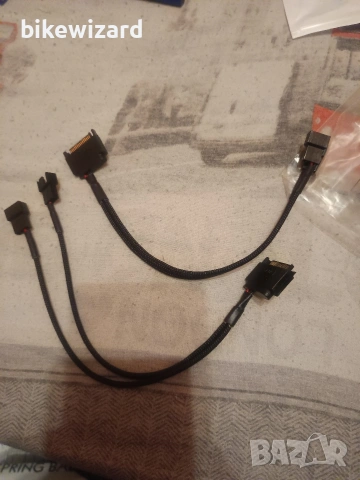 Захранващи адаптери SATA към 2-пинови 3-пинови/4-пинови PWM конектори – 12V за вентилатори НОВИ, снимка 5 - Други - 53330518