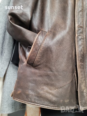 кожено мъжко яке,тъмнокафяво ARMA(  1000€ в интернет сайтове), снимка 14 - Якета - 43836121