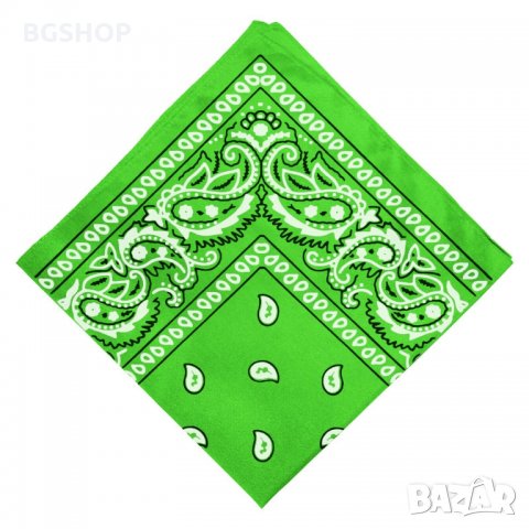 Бандана - Хип Хоп шал - Светло зелен, снимка 3 - Шалове - 28468282