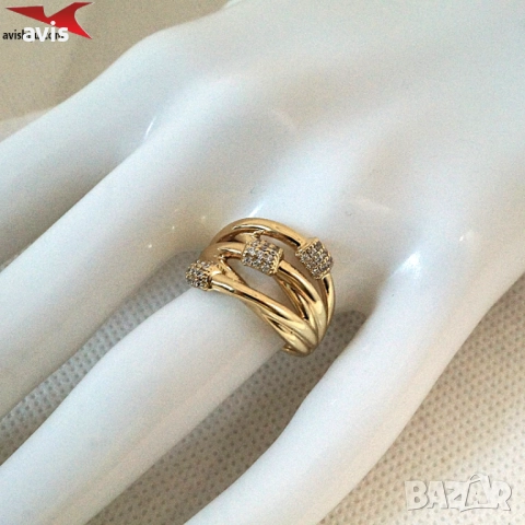 Пръстен с 14К златно покритие 224830, снимка 4 - Пръстени - 52904153