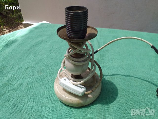 Стара руска мраморна лампа, снимка 6 - Настолни лампи - 33219042