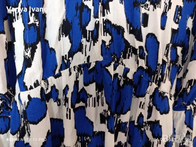 H&amp;M рокля в бяло синьо и черно ХЛ размер , снимка 7 - Рокли - 51362936