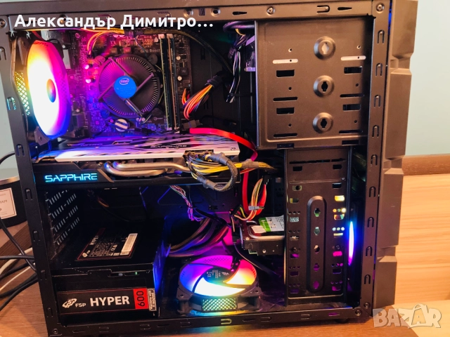 Геймърски Intel I7 3770s,RX 580 4GB,16GB RAM,128 GB SSD+1TB HDD WIFI, снимка 2 - Геймърски - 52673175
