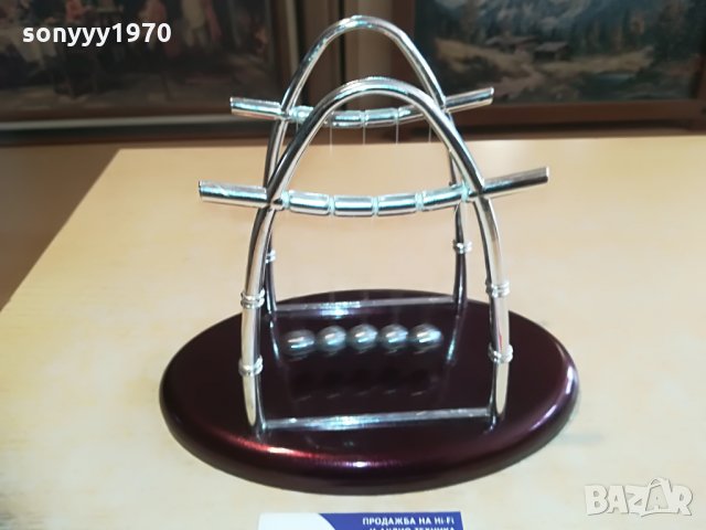 люлката на нютон с метални топчета-23х18х14см, снимка 7 - Колекции - 28355308