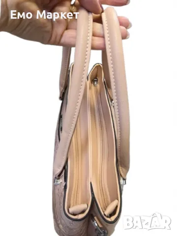 Елегантна дамска чанта с флорална бродерия, снимка 8 - Чанти - 50091879