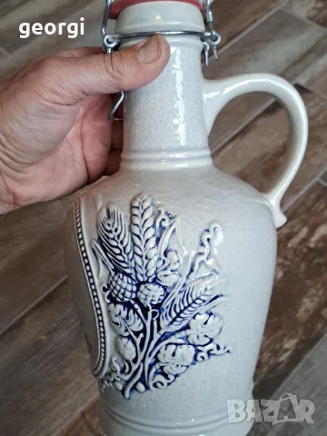 немска керамична бутилка за бира с порцеланова запушалка 20/4, снимка 10 - Колекции - 50057146