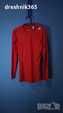 Adidas Techfit Спортна/Блуза Мъжка/S, снимка 1 - Спортни дрехи, екипи - 43180062