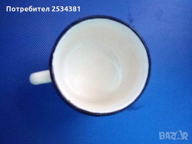 Старо емайлирано канче,чаша, снимка 2 - Колекции - 28273454