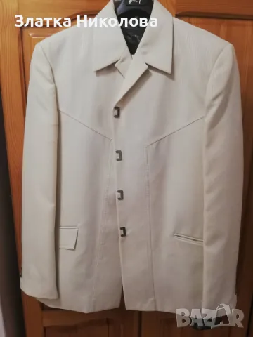 Костюм, мъжки, бял, снимка 1