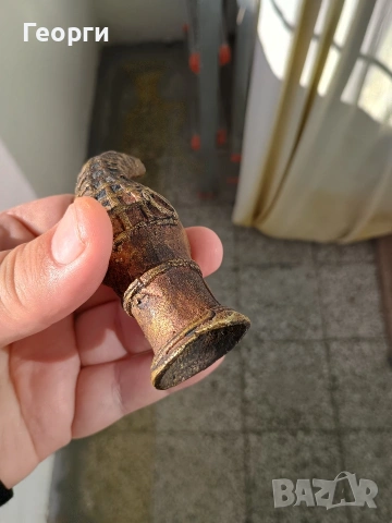 Бронзова глава,Бенин, снимка 11 - Антикварни и старинни предмети - 53255903