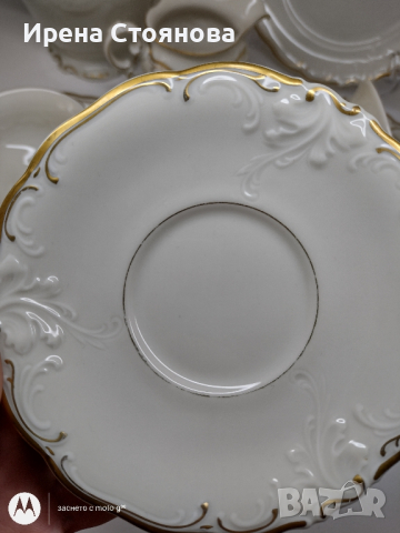 Сервиз за кафе Krister Porzellan-Manufaktur A.G. (1920 until 1952) (KPM), снимка 5 - Сервизи - 44855592