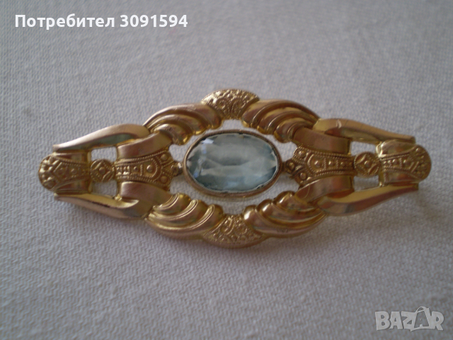 Античен син камък брошка - Art Deco - Германия 30-те години - брошка  Брошка Германия. 30-те години, снимка 6 - Антикварни и старинни предмети - 36512793