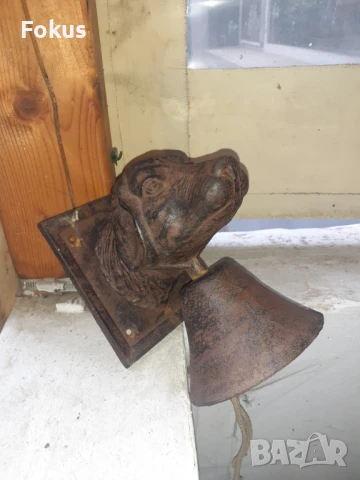 Уникално чугунено куче с камбана за врата или порта, снимка 4 - Антикварни и старинни предмети - 51055569
