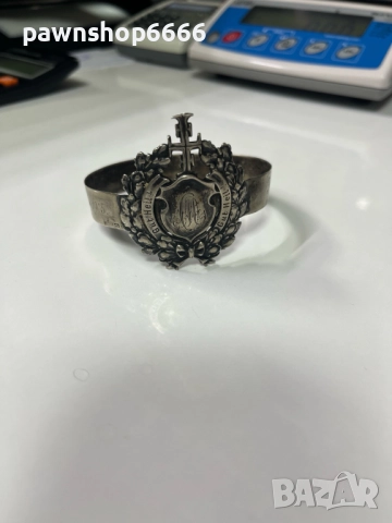 Продавам автентична историческа сребърна наградна гривна от Австро-Унгария, изработена във Виена пре, снимка 2 - Гривни - 52873322