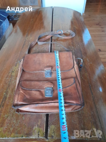 Стара кожена чанта #18, снимка 2 - Други ценни предмети - 53432454