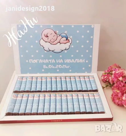 бонбони с дизайн съобразен с темата на празника за бебешка погача, рожден ден, прощъпулник, кръщене , снимка 18 - Други - 47454536