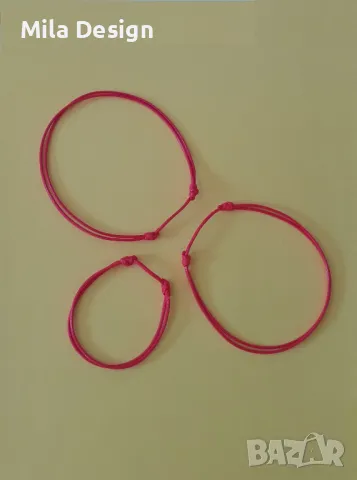 Гривна червен конец, снимка 2 - Гривни - 39697889