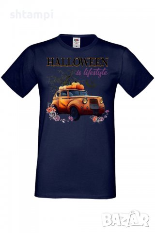 Мъжка тениска Halloween is Lifestyle,Halloween,Хелоуин,Празник,Забавление,Изненада,Обичаи,, снимка 5 - Тениски - 38135403