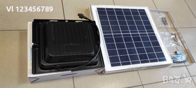 LED Соларен прожектор 100W с отделен панел, снимка 2 - Лед осветление - 52653424