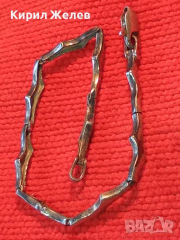 СТАРА СРЕБЪРНА ГРИВНА ПАТИНИРАНО СРЕБРО 925 РЪЧНА ВИНТИДЖ АРТ ИЗРАБОТКА 44370, снимка 13 - Гривни - 49757294