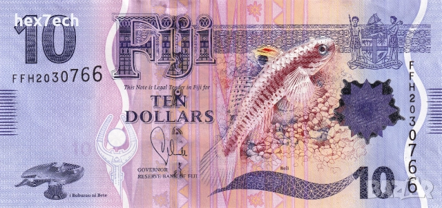 ❤️ ⭐ Фиджи 2012 10 долара UNC нова ⭐ ❤️, снимка 2 - Нумизматика и бонистика - 52522509