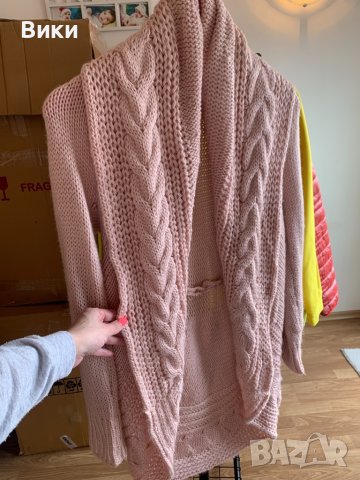 Красива дълга жилетка в розово , снимка 3 - Жилетки - 39560576