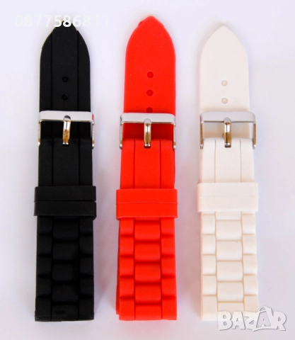 СИЛИКОНОВА КАИШКА ЗА ЧАСОВНИК ФЛОРАЛНИ МОТИВИ. СИЛИКОНОВИ ГУМЕНИ КАИШКИ ЗА ЧАСОВНИЦИ НА ЦВЕТЯ, снимка 13 - Каишки за часовници - 51613123