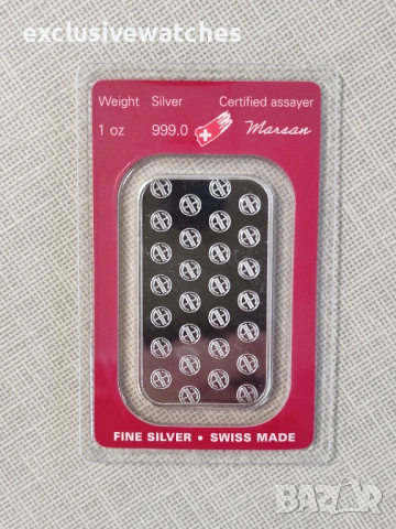 1 oz кюлче 999 чисто сребро Argor-Heraeus Швейцария - налични 2 бр., снимка 4 - Нумизматика и бонистика - 53333699