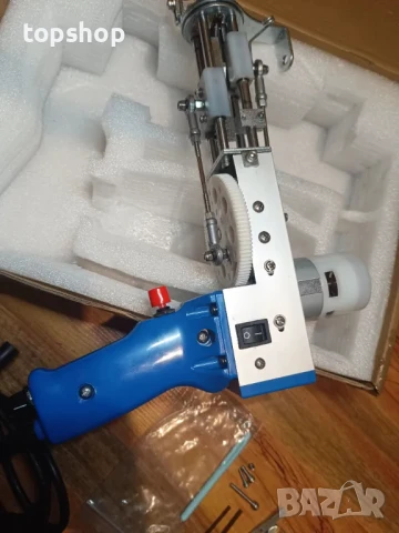 Перфектен пистолет за килими / електрически пистолет за тъфтинг / туфтинг, контрол на скоростта, син, снимка 9 - Гедорета - 50525553