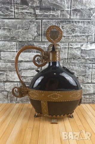 Стъклена бъклица с обков, снимка 2 - Други - 51013133