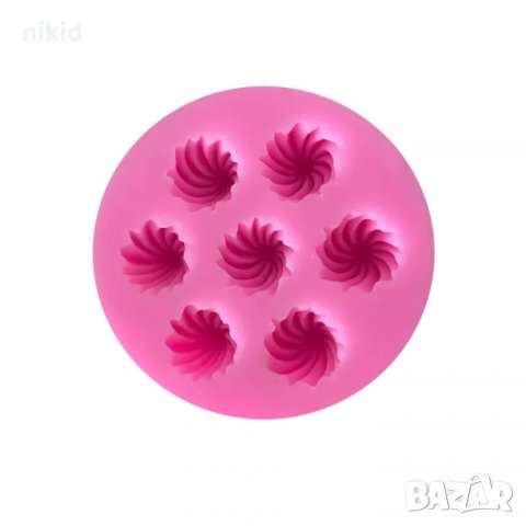 7 целувки целувка завъртулки силиконов молд форма фондан шоколад смола, снимка 6 - Форми - 38029845