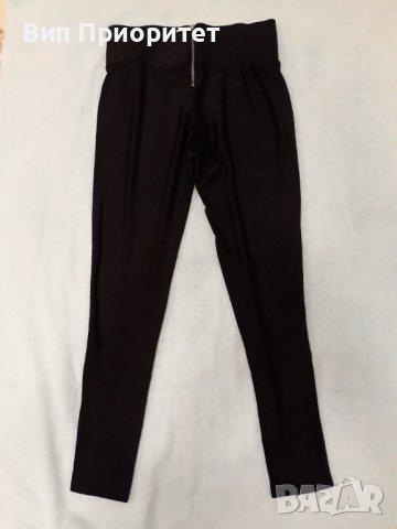 Дълъг марков AMISU черен клин 9/10 , висока талия, с ефектен централен цип, високо еластичен,с ликра, снимка 4 - Клинове - 37455255